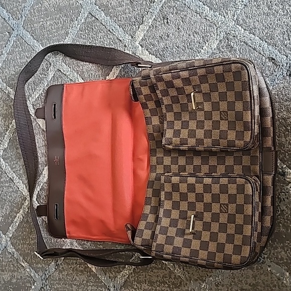 Louis Vuitton Damier Ebene Leather Broadway Messenger Laptop Bag. Men's/ Women's - Picture 4 of 17